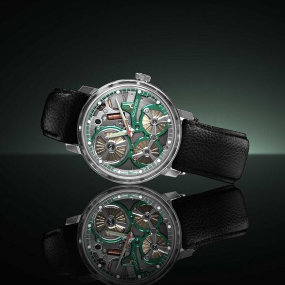 Accutron Electrostatic Spaceview 2020 Gray/Green 2ES6A001 - Picture 2 of 13